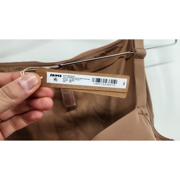 Skims 38C Sienna Brown Fits Everybody Full Coverage Back Smoother Bra NWT - Picture 5 of 7